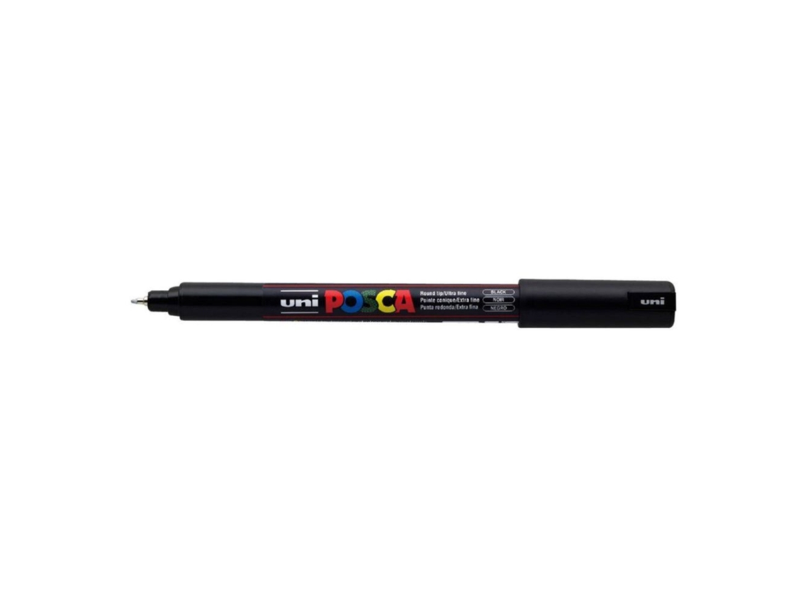 Marcador POSCA Fineliner Pc-1mr Ponta Ultrafina Preto (ponta de 0,7 Mm)