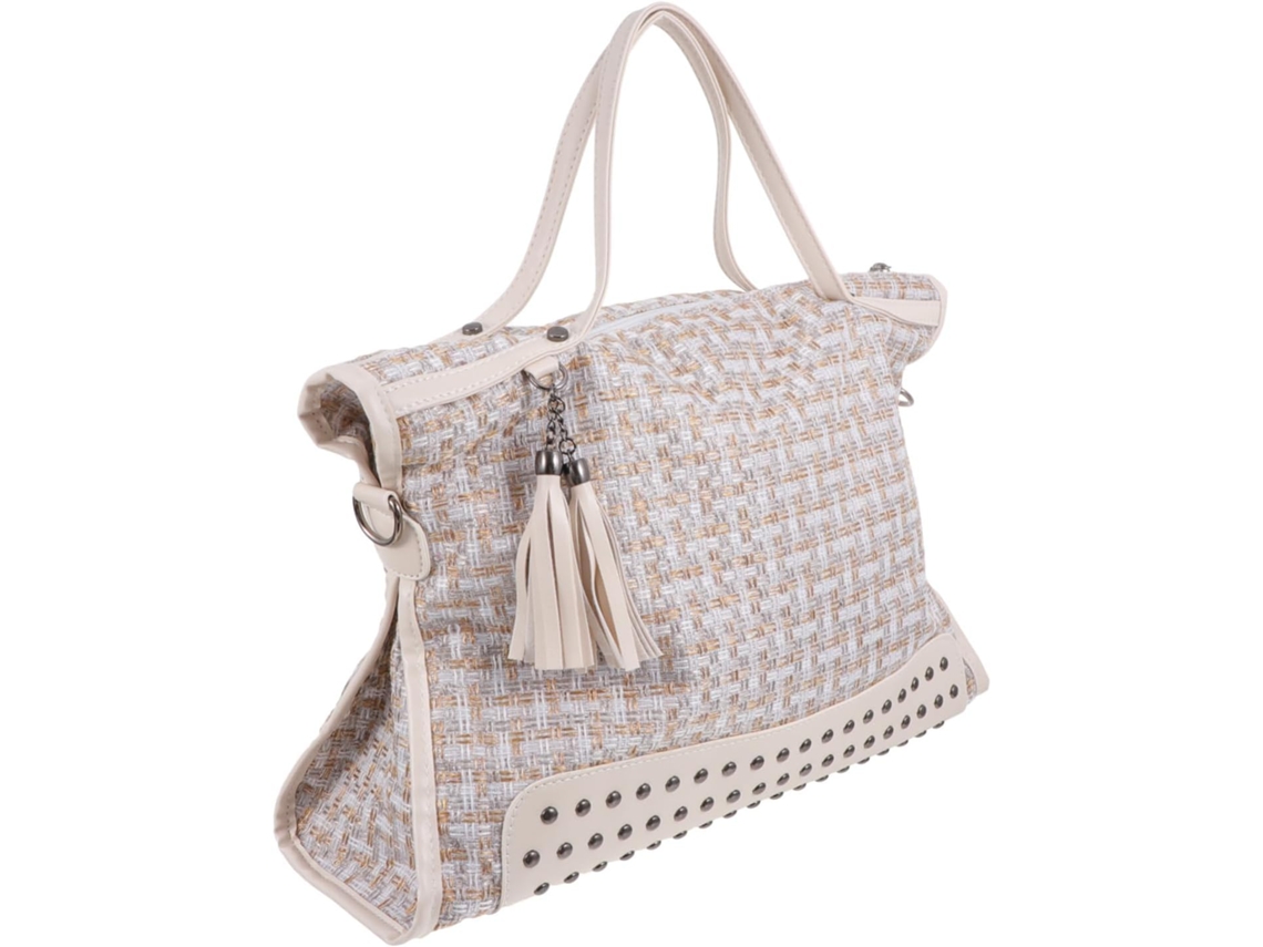 Bolsa Tiracolo Feminina Bege De Lã
