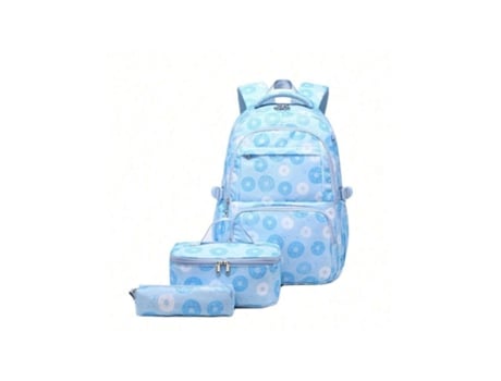 Mochila De Mulher Igvtrade Tripartido Estudantes Capacidade Poliéster Azul