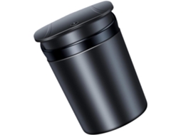 Cinzeiro Balacoo Que Evita A Dispersão De Cinzas, Portátil, Em Abs E Metal Preto, Com Tampa, Fácil De Limpar