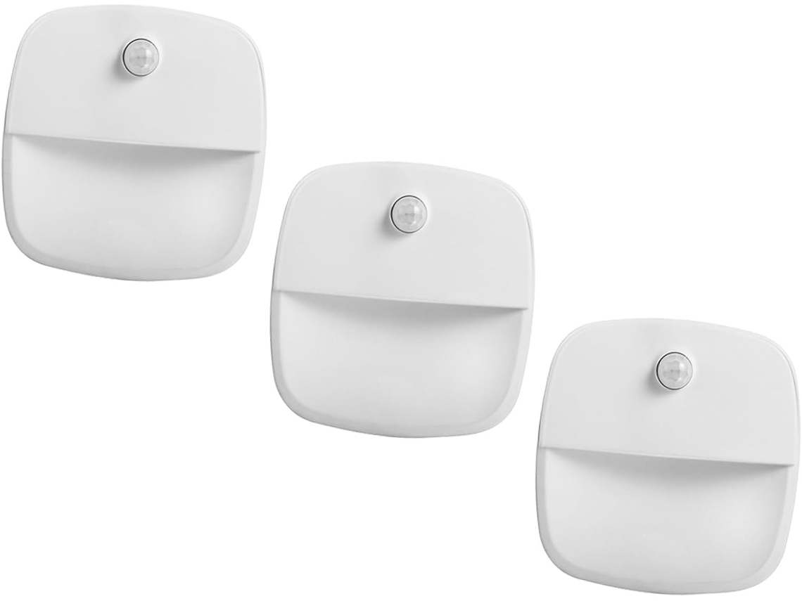Conjunto De 3 Luzes Noturnas Led Inteligentes Com Sensor Movimento Luz