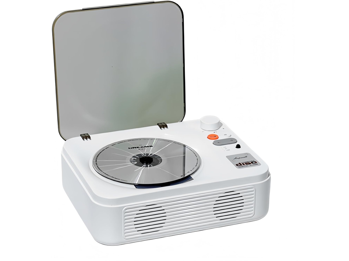 Leitor De Cd Portátil Pusokei, Entrada E Saída Bluetooth, Leitor De Cd Mesa Retrô Recarregável Com Portas Usb E Aux