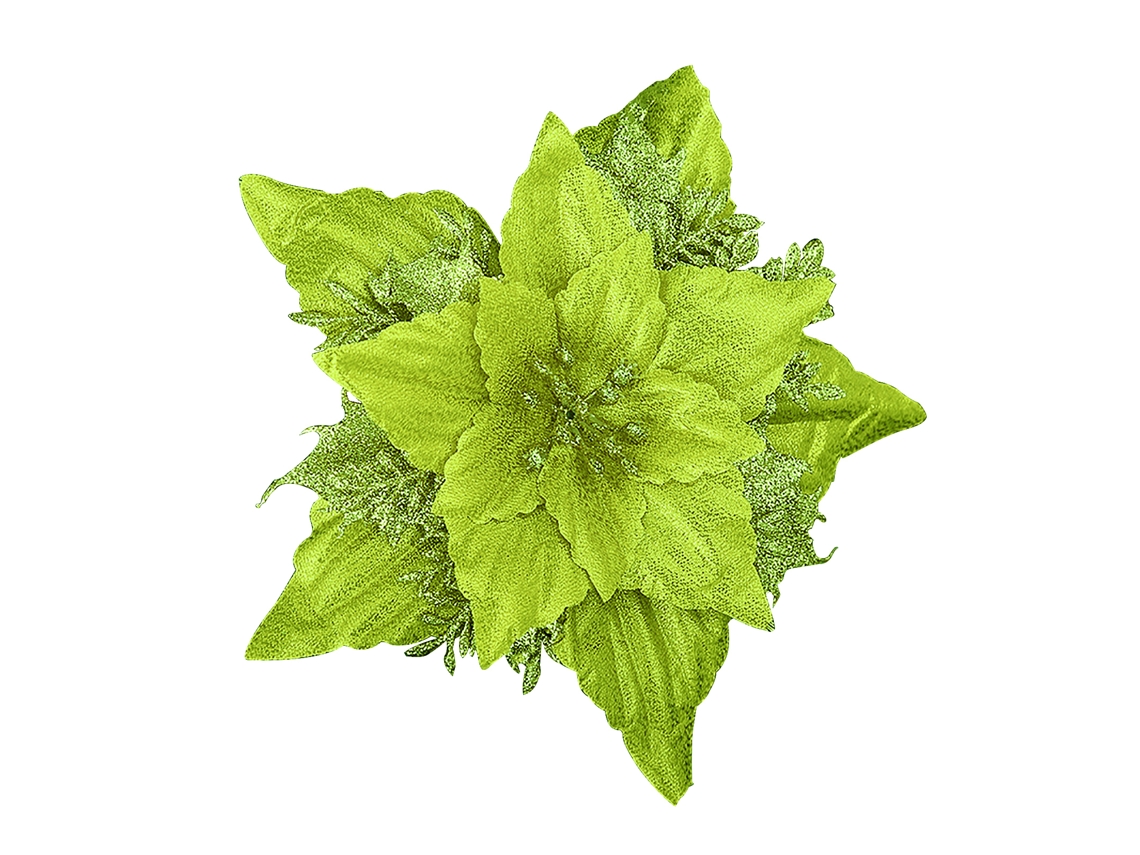 Decoração Natalícia Laxiscreed Para Árvore Com Cantos Pontiagudos E Flores, 18cm, Material Plástico