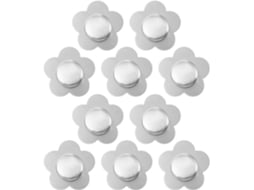 Inoomp 10 Pesos Magnéticos de Aço Inoxidável para Toalha de Mesa, 2,3 Polegadas,s Ao Vento, em Formato de Flor, para CHABERLU