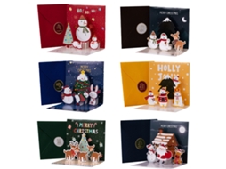 Cartão De Natal Com 6 Envelopes Com Diferentes Padrões Florais, Envie Um Pequeno Cartão Para Amigos, Familiares E Entes Queridos. Aquaforge