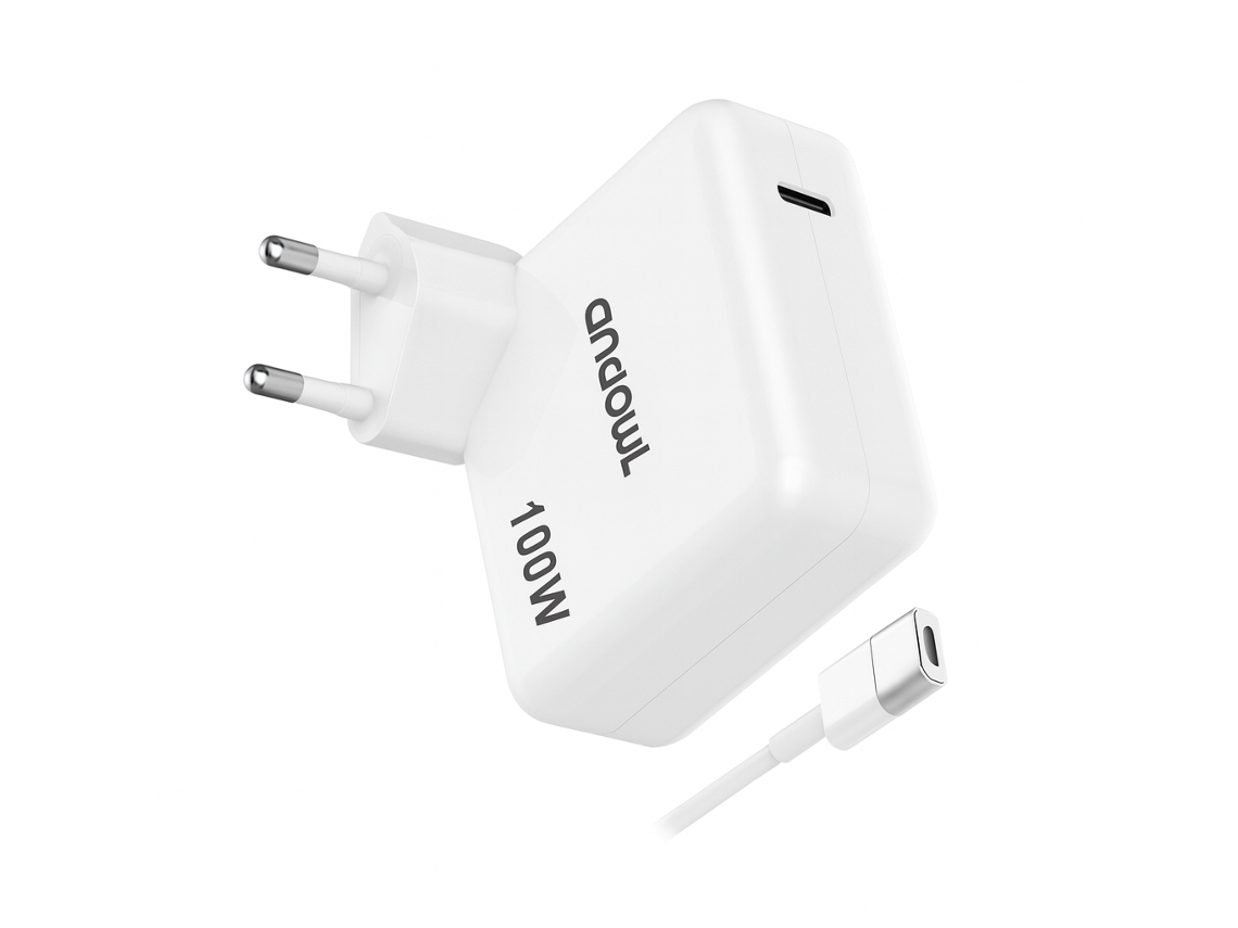 Carregador rápido universal para laptop 100 W tipo C Andowl Q Kc03 branco