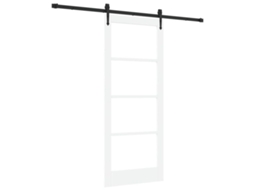 Conjunto 1 Porta Deslizante Vidaxl Branco Madeira De Pinho Maciça (83 X 202 Cm)