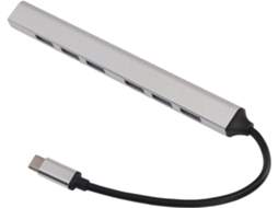 Hub Usb-c 7 Em 1, Para Usb 3.0 Multiportas, Plug And Play Com Portas,