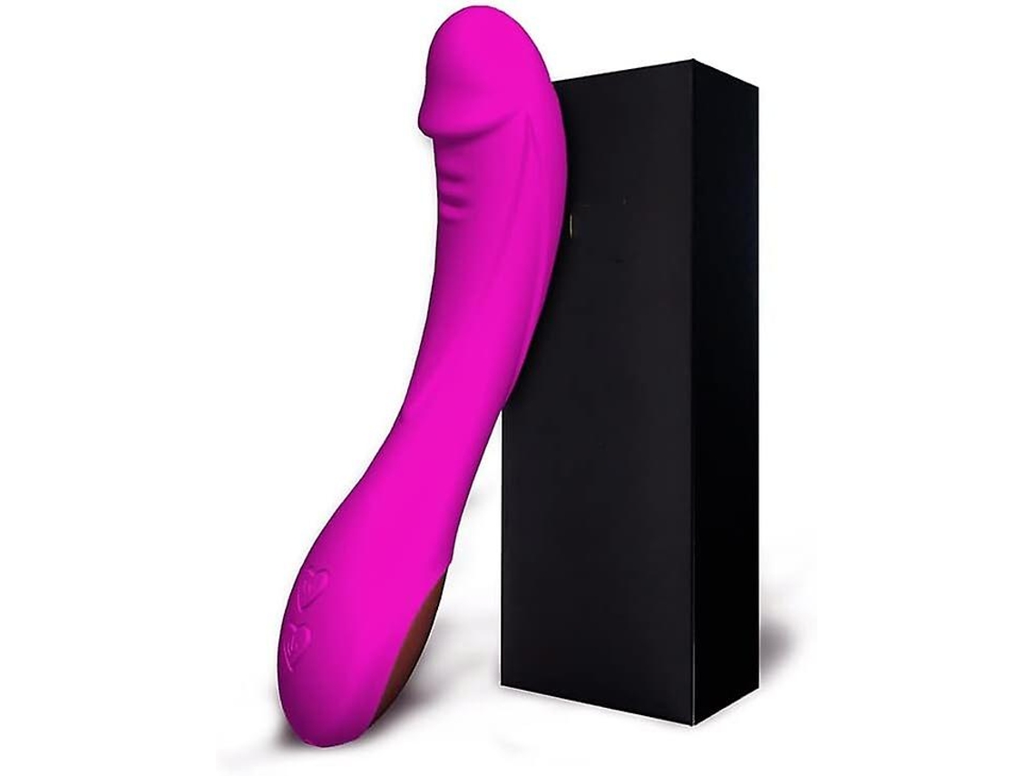 Dildo Recarregável Usb, Bastão De Massagem De Ponto G, Vibrador Feminino De Silicone, Roxo