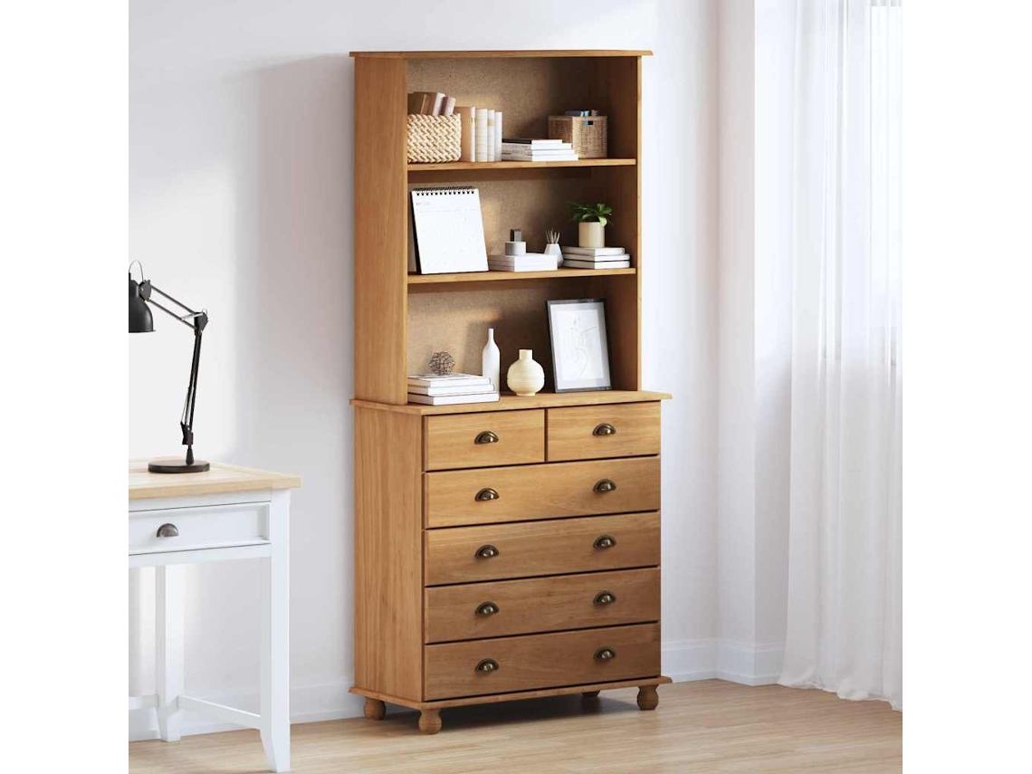 Vidaxl Hutch Com Gaveta Askim Cera De Mel 91 X 40 X 200,5 Cm