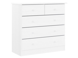 Cómoda Alta em Madeira by Pinho Maciça Branco MAISON EXCLUSIVE (77x35x73 cm)