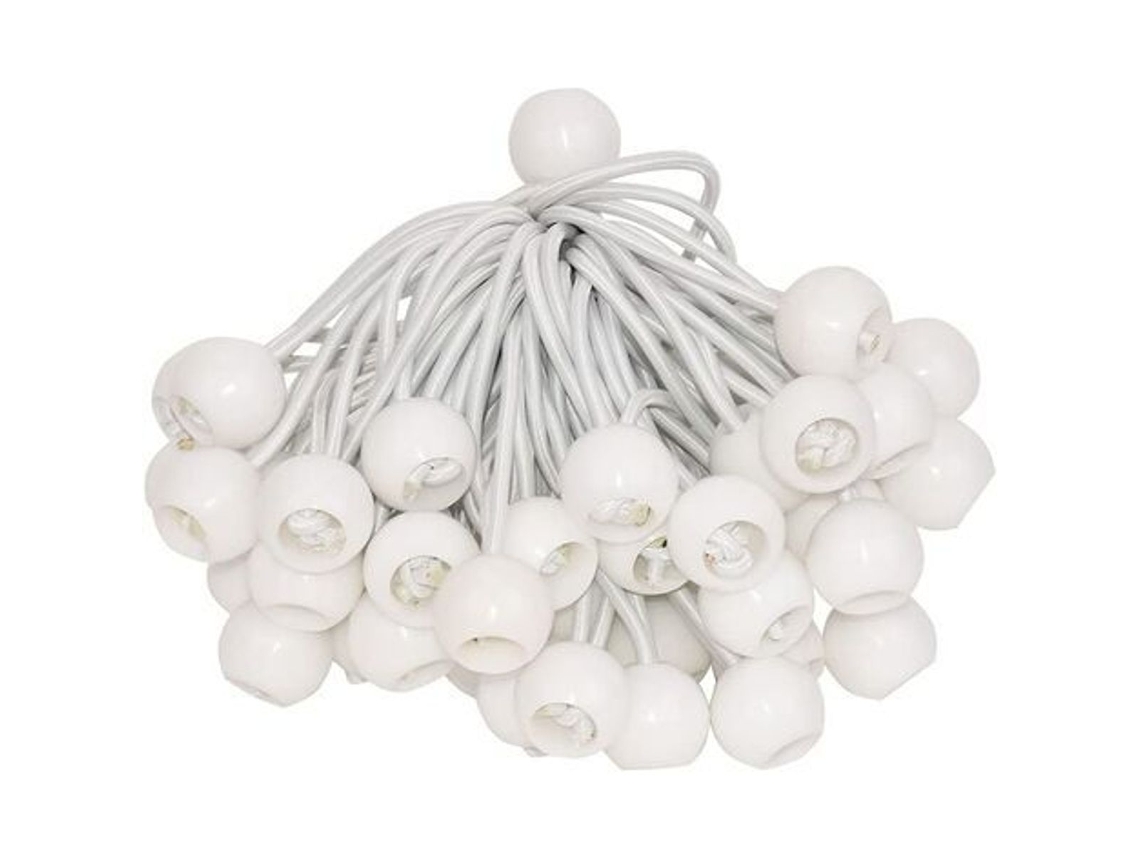 Cordas Elásticas Com Bola, 50 Unidades, Para Lonas, Tendas, Banners