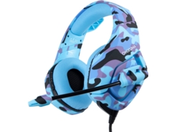 Auriculares com Fio ONIKUMA K1-B (On Ear - Microfone - Noise Canceling - Azul)