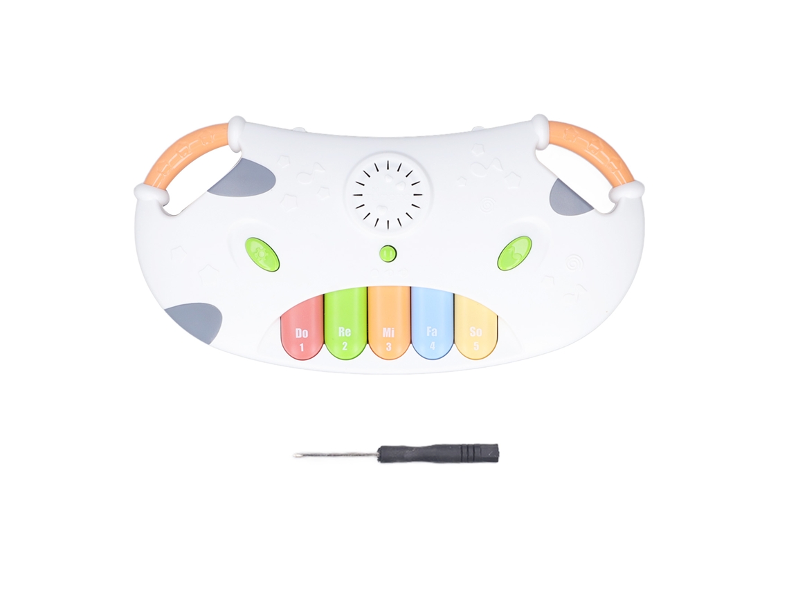 Piano eletrônico educativo multifuncional Bj-keyboard para crianças, 5 teclas com desenhos de animais 10677