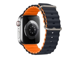 Bracelete para Apple Watch Ultra Band 7 8 4 5 6 3 Se 38Mm 40Mm 41Mm Laranja Meia-Noite SIURN