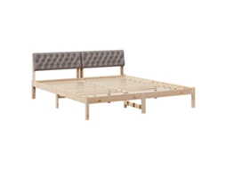 Estrutura da Cama com Cabeceira Marrom e Taupe 180x200 cm MAISON EXCLUSIVE