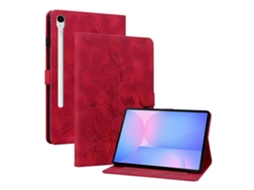 Capa de couro com relevo Lily para tablet e caneta Webake