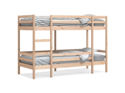 Bunk Bed, Bunk Beds Vidaxl Marrom Madeira De Pinho (90 X 200 Cm)