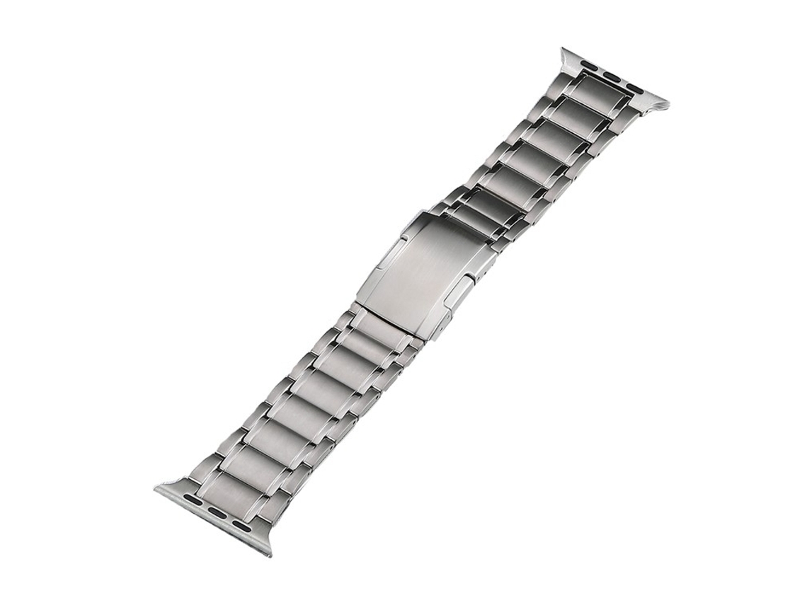 Bracelete de Smartwatch para Apple Watch Ultra 2 49mm Five Beads Turtle Buckle de aço de titânio (prata) 
