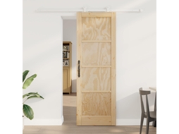 Vidaxl Porta Deslizante Natural E Branco 73,5 X 211 Cm