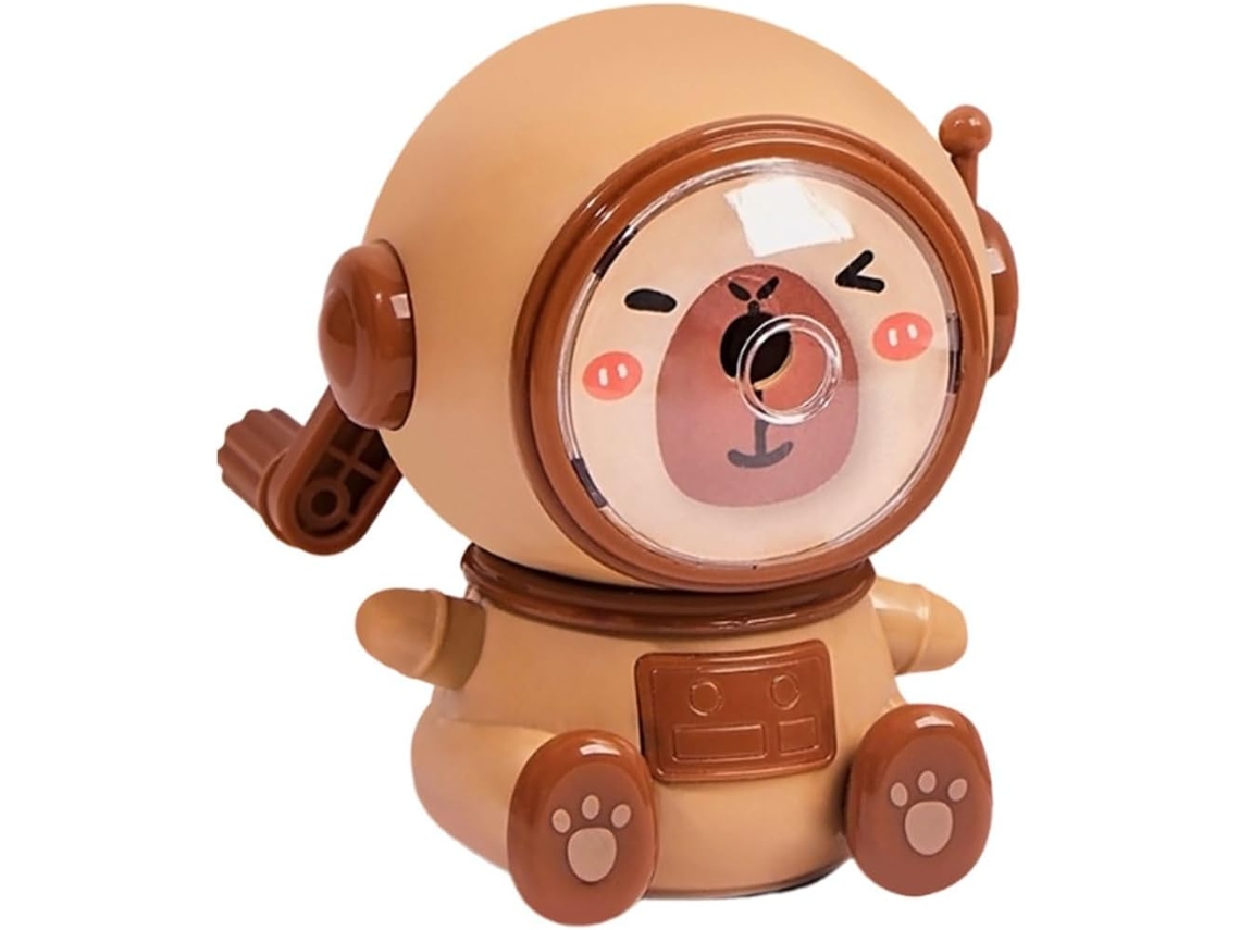 Apontador De Lápis Manual Fofo Em Formato Capivara Com Recipiente,