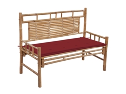 Garden Bench, Garden Benches Vidaxl Vermelho Bambu (120 X 50 X 4 Cm)