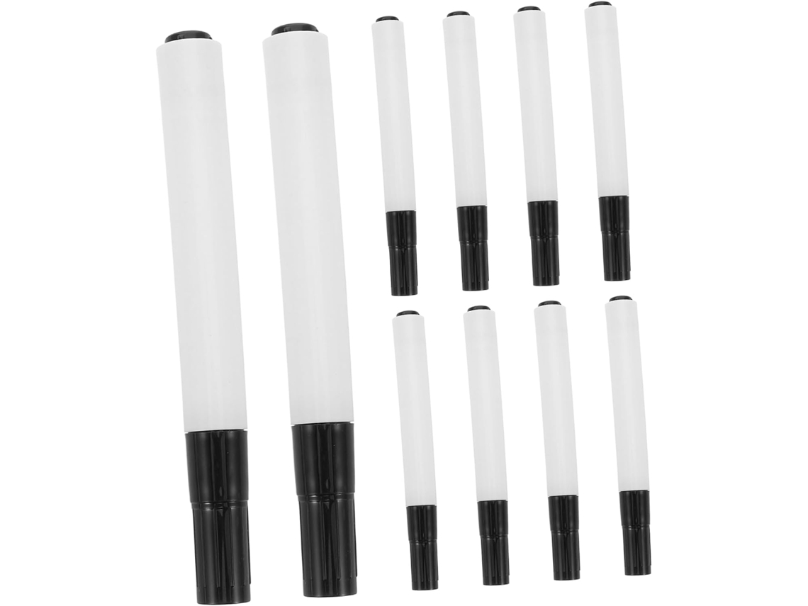 Conjunto De 10 Marcadores Recarregáveis Para Quadro Branco Com Ponta