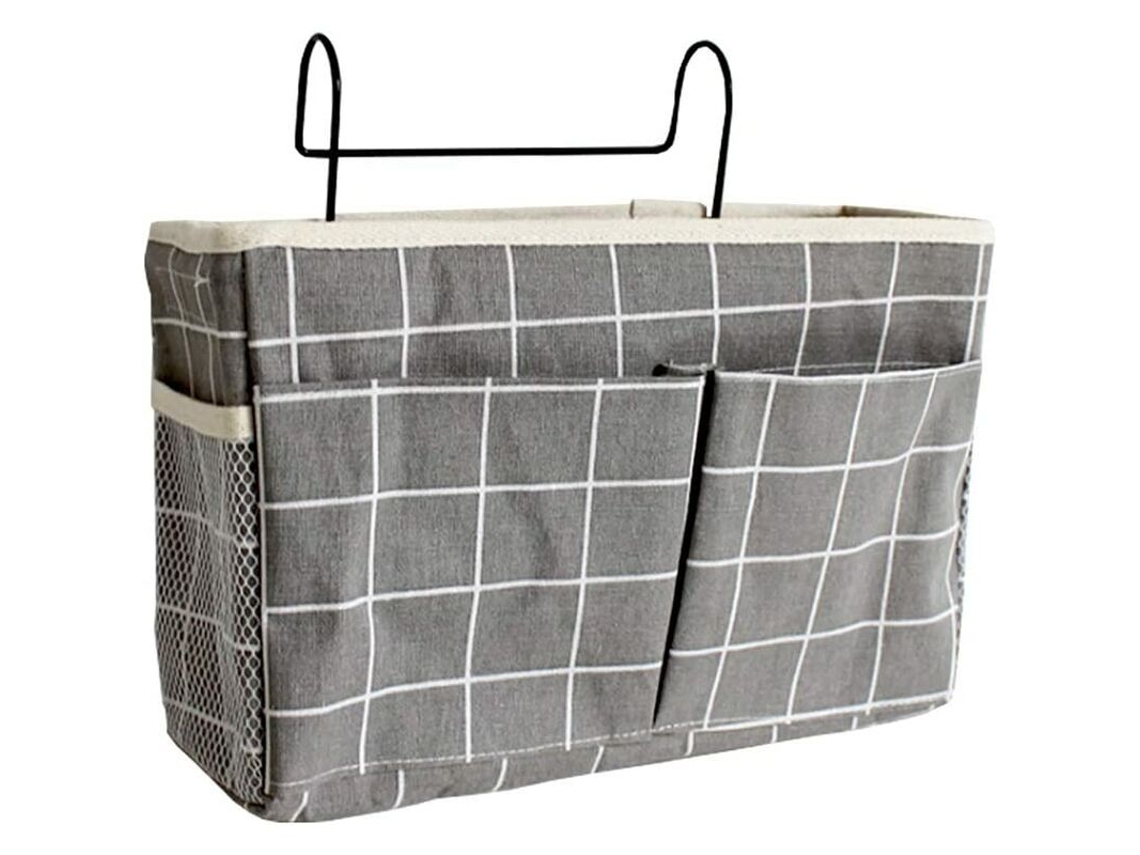 Organizador à prova d'água, bolsa prática para pendurar com 3 bolsas, organizador, bolsa grande para guardar coisas ao lado da cama Slowmoose