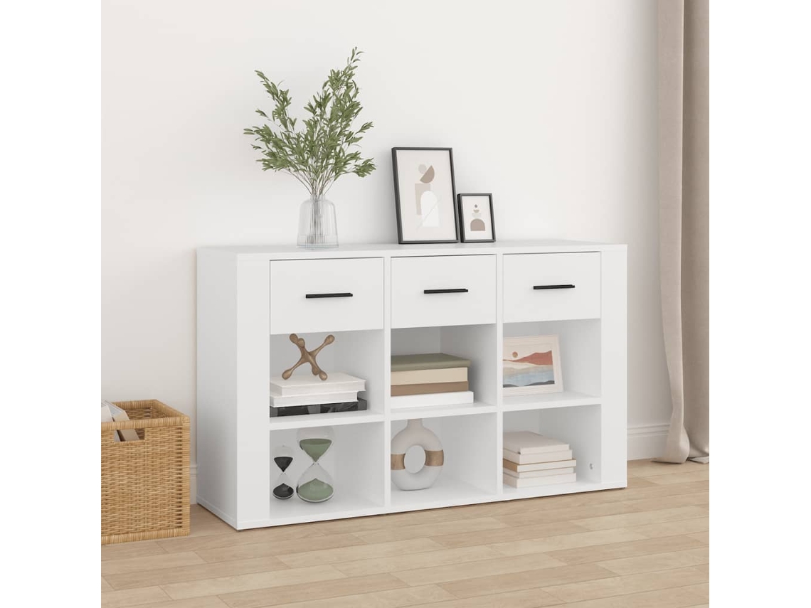 Vidaxl Aparador 100x30x59,5 Cm Derivados De Madeira Branco