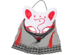 Máscara De Raposa De Renda (meio Rosto) Para Festa À Fantasia De Halloween E Cosplay - Única E Confortável