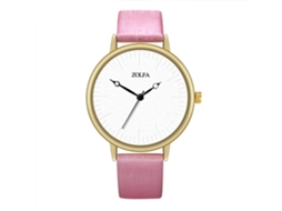 Relógio de Pulso Casal de Quartzo com Pulseira Pu Casual em Vermelho Rosa