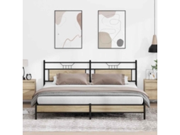 Estrutura De Cama Sem Colchão 200x200cm Metal Carvalho Sonoma