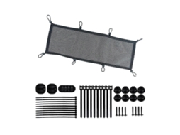 Tela flexível para gerenciamento de cabos Rebe para uso sob a mesa, privacidade e organização de cabos, Oxford Black, 70x30cm