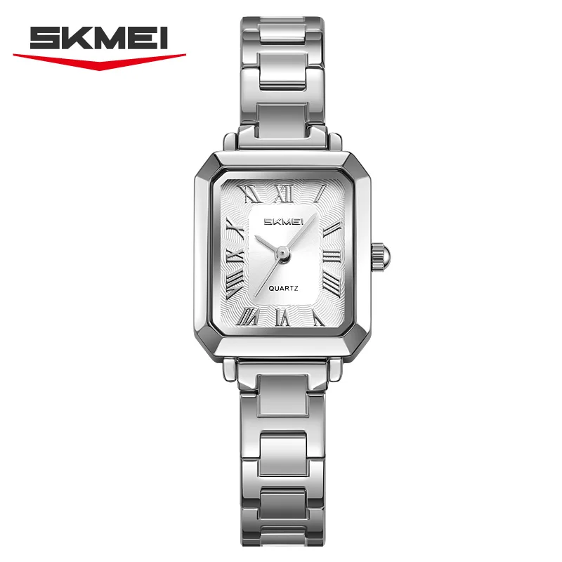 Relógio MDUG digital luminoso masculino, pulseira de aço inox, quadrada