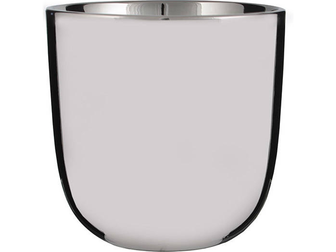 Vaso MICA deCORATIONS Chaz Redondo Prateado  Ø17X16,5Cm
