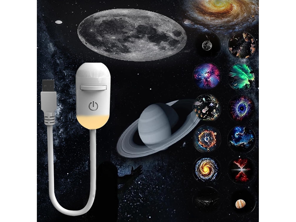 Projetor 2 Em 1 De Céu Estrelado, Luz Noturna Led Usb Com Efeito 360°