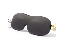 Máscara De Dormir 3d Macia E Opaca, Unissexo, Com Velcro Ajustável, Ideal Para Viagens E Relaxamento. Cinza Hexinyigjly