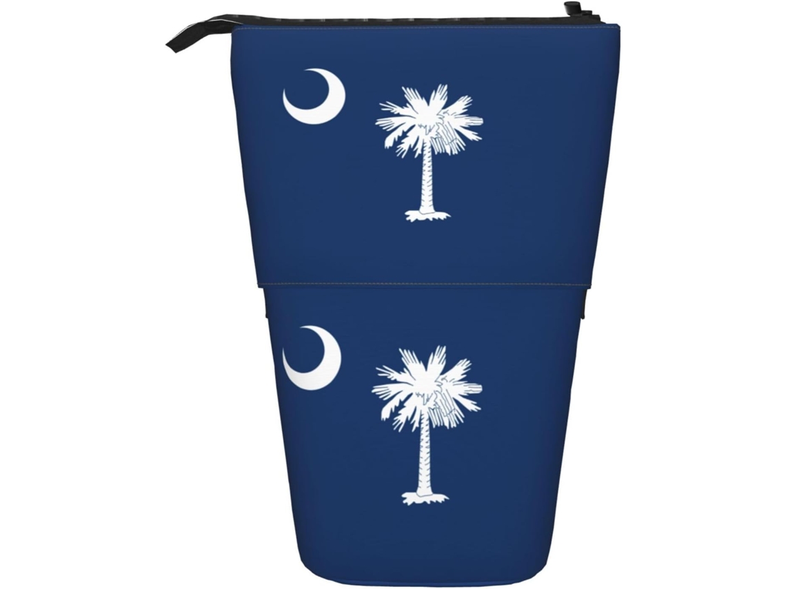 Case Trousse Crayons Télescopique South Carolina Flag Cosmé Porte-stylo Durable Peil Télescopique Pour