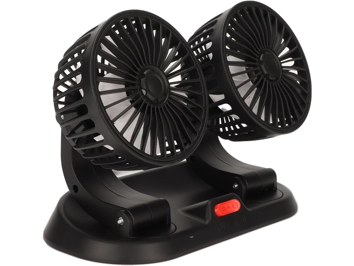 Ventilador Para Carro, Porta Usb, Cabeça Dupla, Silencioso, Rotação De 360°, Ventilador De Resfriamento Para Carro 5v