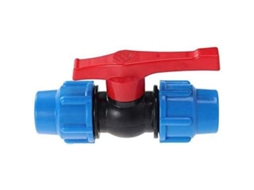 Válvula de bola de plástico MDPE, conexão de mangueira, 32mm | S/MARCA