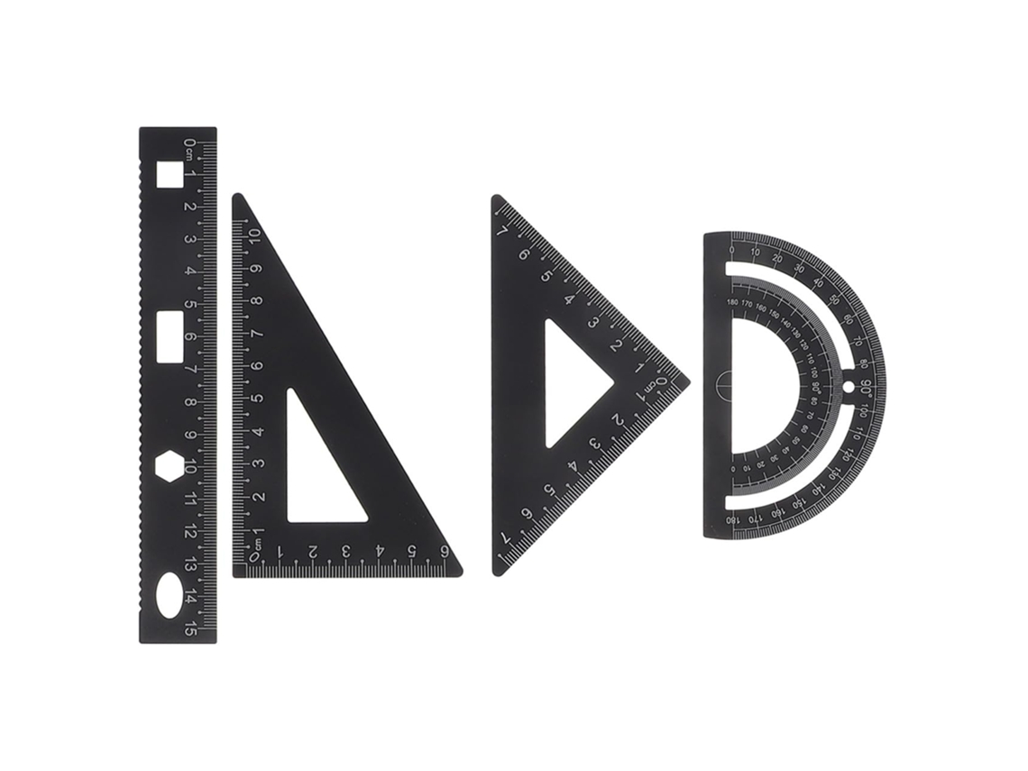 Conjunto De Réguas Metal Portáteis, Duráveis E Compactas, Feitas Liga