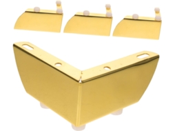Popetpop Conjunto De 4 Pés Metal Dourados Para Móveis, 3cm 1, 2-polegadas, Para Sofás, Mesas De Centro, Cômodas E