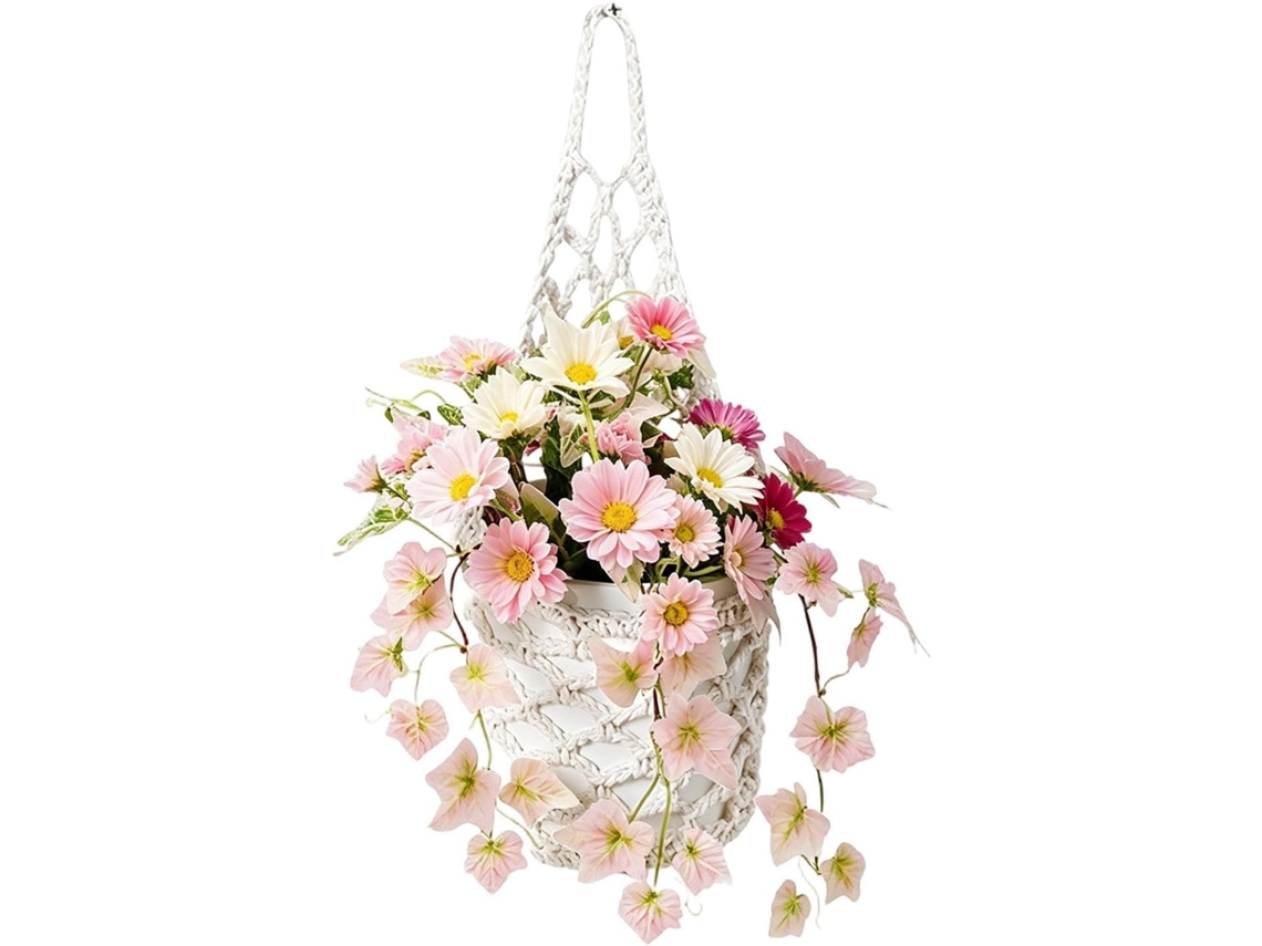 Decoração De Parede Tecida À Mão Para Vasos De Plantas