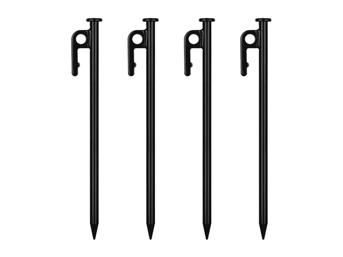 Barraca Externa 4 Peças Prego de Chão Prego de Aço Acessórios de Teto Prego de Chão 30 Cm