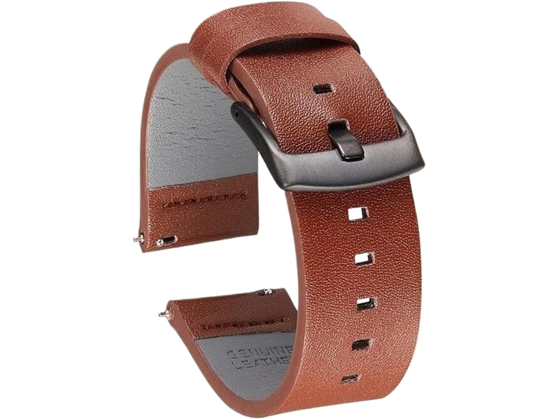Pulseira de com 24 Mm Aço Inoxidável Couro Adequado