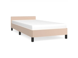 Bed Frame With Headboard, Bed Frames With Headboard Vidaxl Marrom Couro Artificial (90 X 190 Cm)