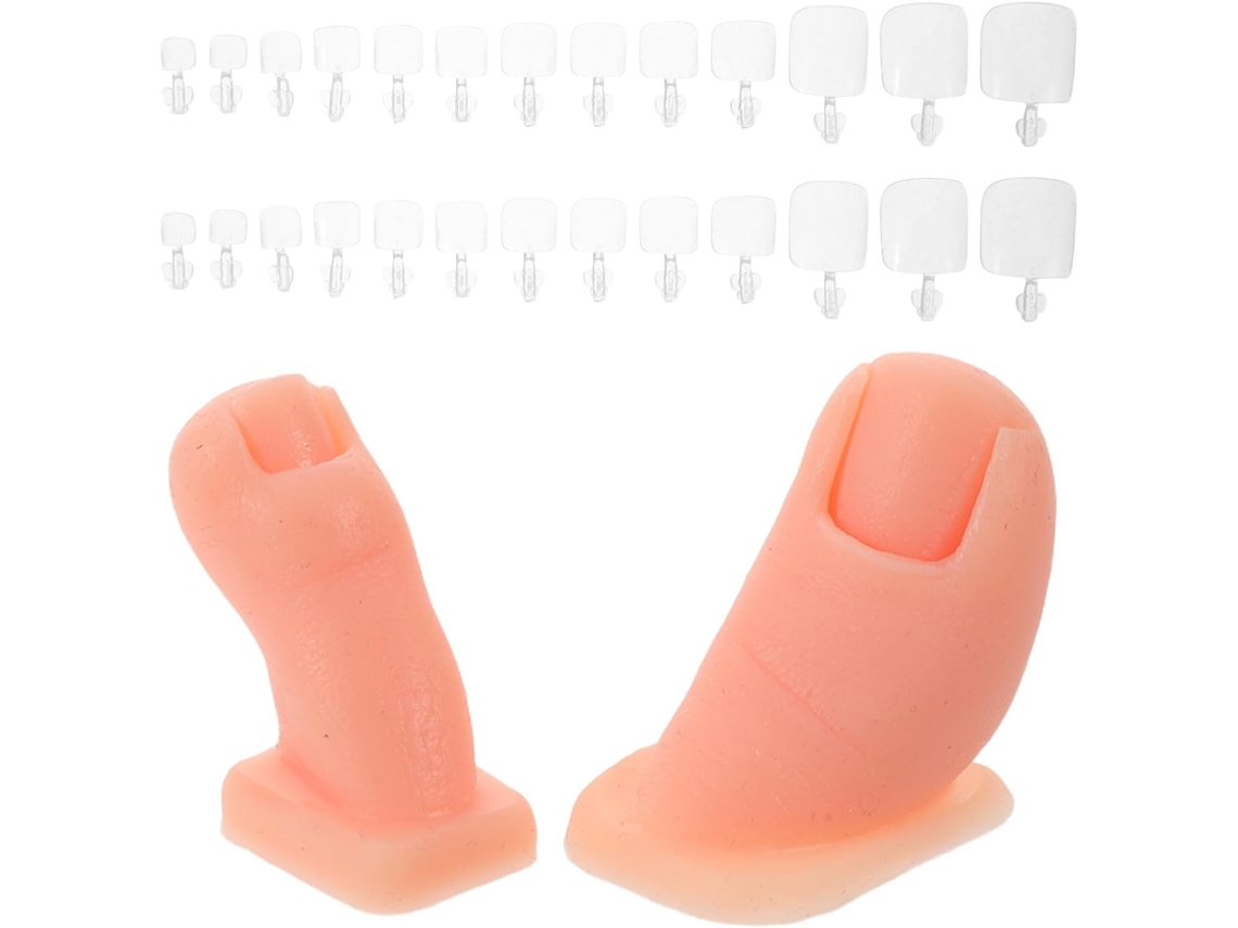Conjunto de Dedos Postiços para Prática de Manicure - Próteses Com