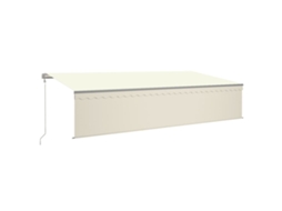 Toldo retrátil automático com estore VIDA XL cor creme (6x3 m)