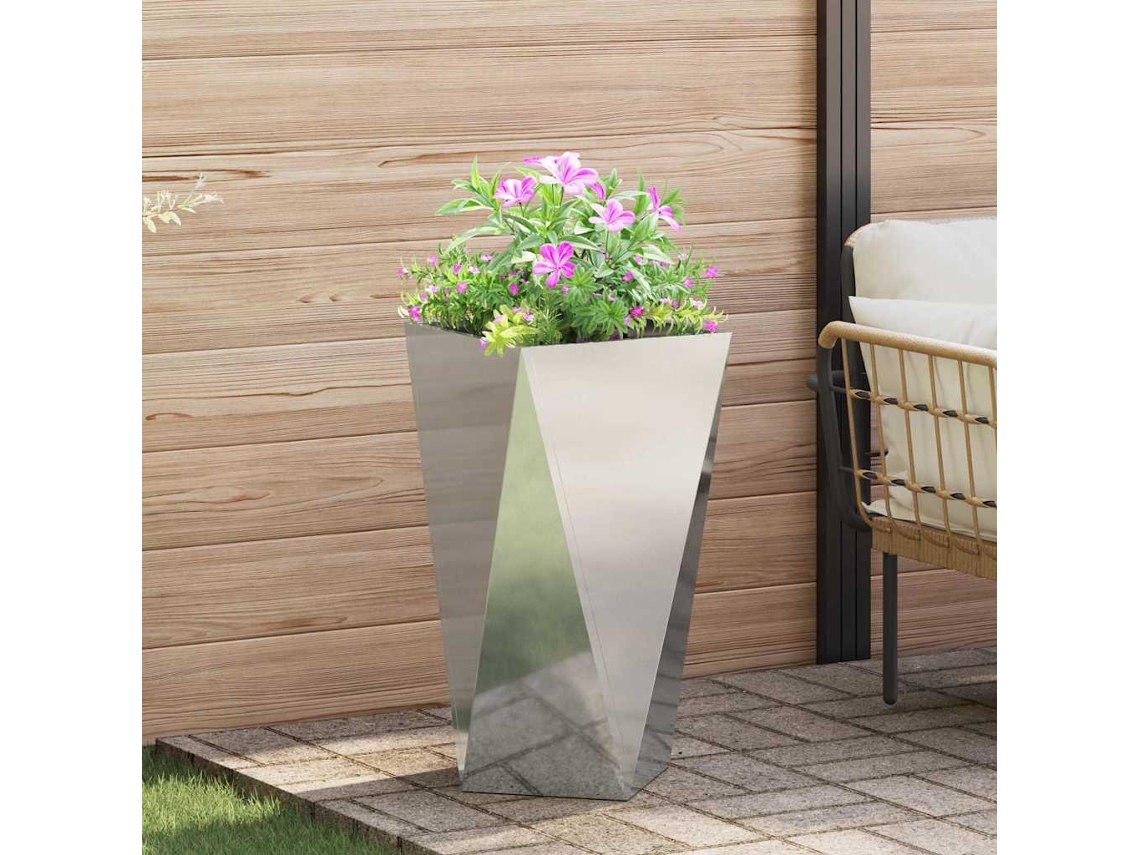 Vidaxl Floreira Prateado 40 X 40 X 75 Cm Aço Galvanizado