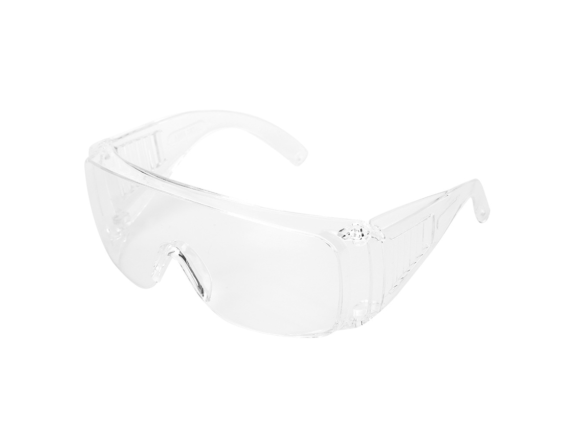Óculos De Proteção Industrial De Laboratório Com Polimento Transparente E Resistência A Borrifos E Impactos